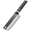 MITSUMOTO SAKARI Couteau Cuisine Nakiri 17 cm, Couteau Japonais en Acier Inoxydable à Haute Teneur en Carbone, Couteau de Cuisine Forgé à la Main (Manche en Bois de Pakka Boutique Boîte en bois) : Cuisine et Maison