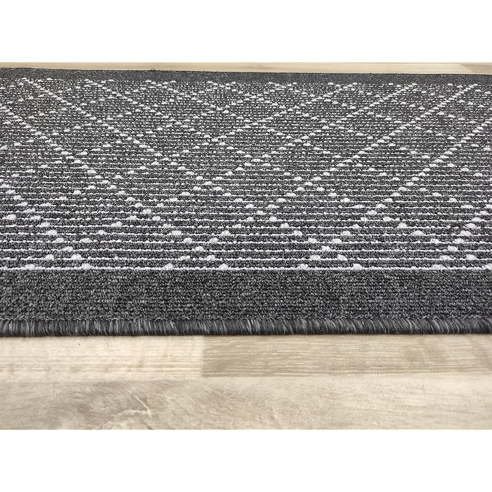 Tadi &amp; Imperio1979 Tapis Long pour Couloir, Cuisine, entrées antidérapantes, Coloris Taupe et Anthracite, Lavable en Machine et à la Main. : Cuisine et Maison