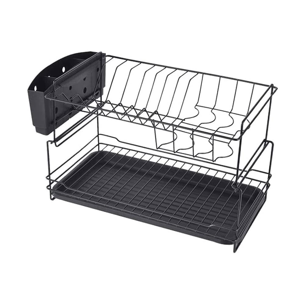 TOTIKI Organiseur Égouttoir Vaisselle Ensemble D'égouttoirs À Vaisselle À 2 Niveaux en Acier Égouttoir À Vaisselle Égouttoir Panier À Couverts en Métal Cuisine(B) : Cuisine et Maison