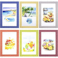 Nada Home Lot de 6 torchons de cuisine d'été en coton 6866 : Cuisine et Maison