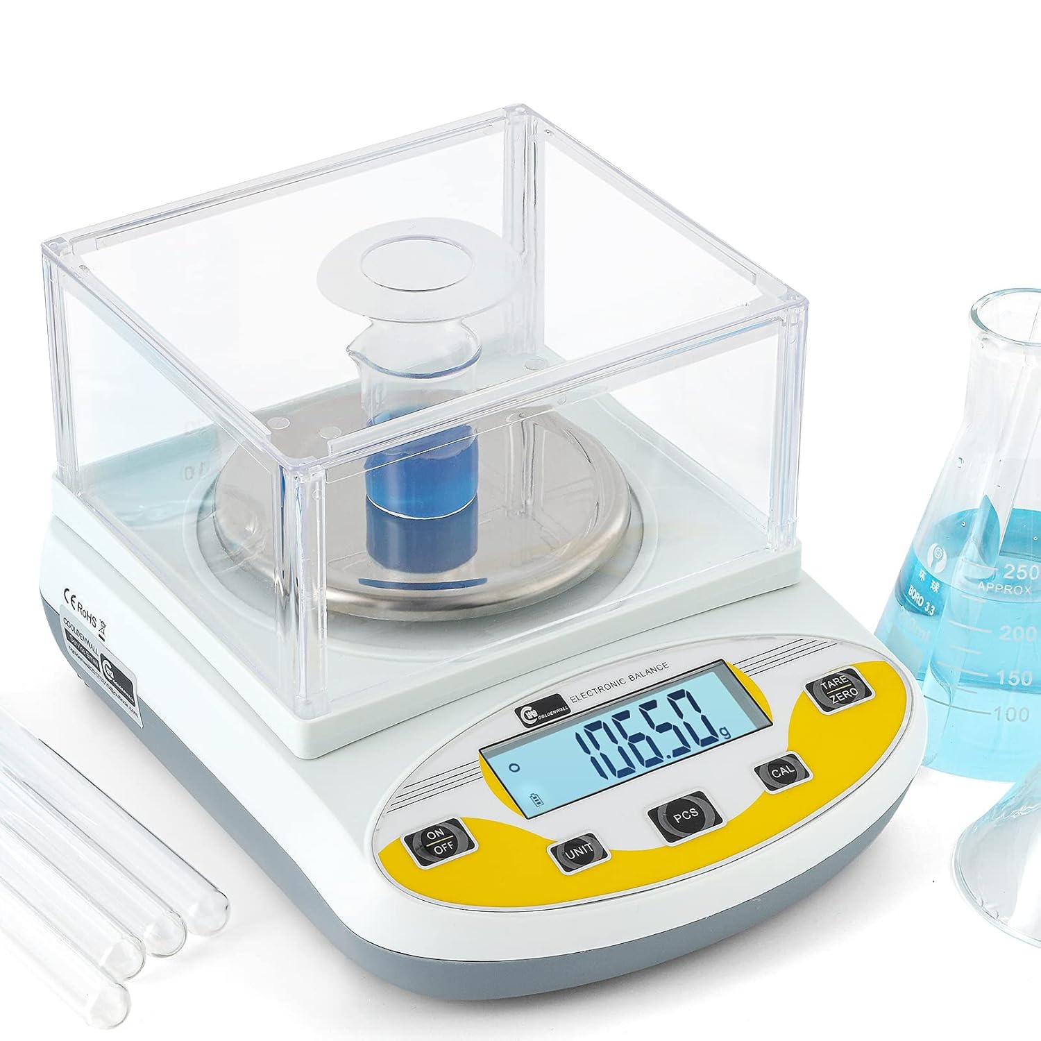 CGOLDENWALL Balances Numériques de Précision 0.01g Lab Analytical Balance Électronique Balance de Bijoux Balance de Pesée pour la Cuisine Calibré et Prêt à Lire : Cuisine et Maison