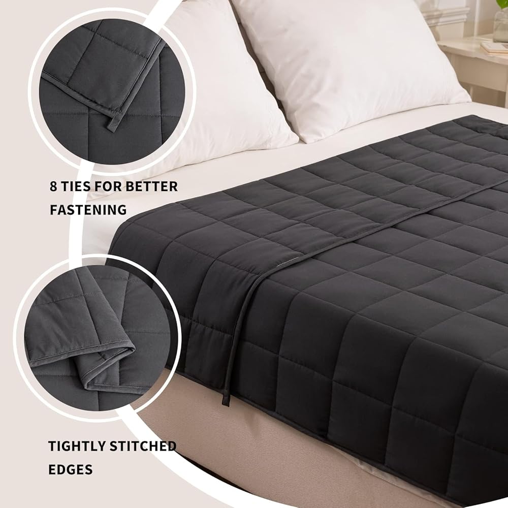 Good Nite Couverture Lestée pour Adulte Couette Lestée Couverture De Relaxation Plaid Lesté Weighted Blanket Gris 6 kg 150 x 200 cm : Cuisine et Maison