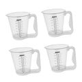 IMIKEYA 4 Pièces Balance à tasse à mesurer électronique verre mesureur numérique affichage LCD verre à mesurer ustensile de cuisine tasse de pesée de cuisine grand verre doseur pp blanche : Cuisine et Maison