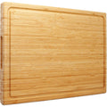 Extra Large XXXL Planche à découper en bambou 61 X 40.6 x 3.2cm, grand bloc de boucher en bois pour la dinde, la viande, les légumes, le barbecue, au-dessus de l'évier avec poignée et rainure à jus : Cuisine et Maison