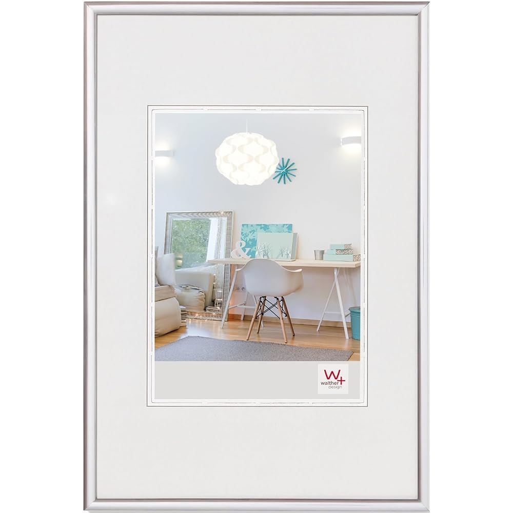 Walther Design Cadre photo argent 30 x 45 cm lot de 3, cadre plastique New Lifestyle KV045S3 :