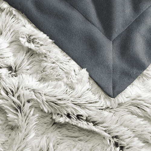 CelinaTex Couverture Douillette XXL 220 x 240 cm crème Gris Couverture de canapé Longhair Couverture en Fourrure synthétique Flokati Optik Couverture Fleece Oeko-TEX Shetland : Cuisine et Maison