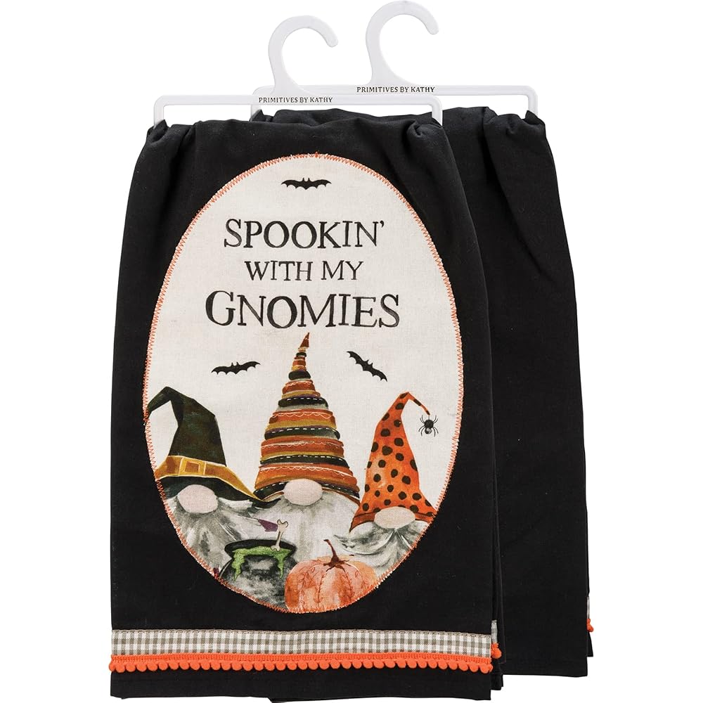 Primitives by Kathy Torchon de cuisine Spookin' with My Gnomies 113124 : Cuisine et Maison