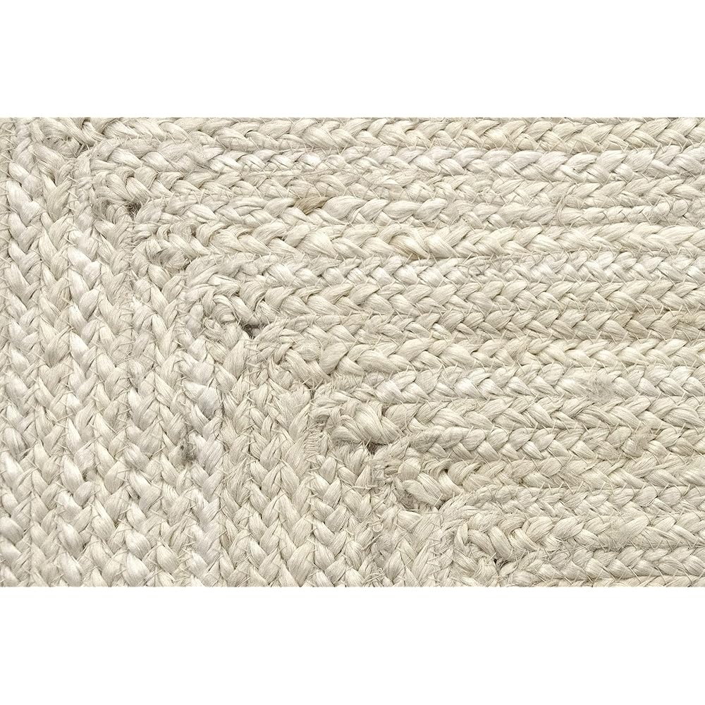 HAMID - Tapis Jute Naturel Alhambra, Tapis en Jute Couleur Ivoire, Tapis 100% Fibre de Jute, Tissé à la Main, Tapis de Salon, Couloir, Chambre, (200x300cm) : Cuisine et Maison