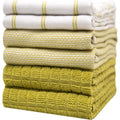 Bumble Towels Lot de 6 torchons cuisine qualité supérieure (50x70 cm, 6) – Grand torchon en coton, essuie-plat et éponge Très absorbant avec boucle suspension (vert citron) : Cuisine et Maison