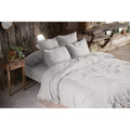Pack Double Gaze de Coton Housse de Couette 260 x 240 cm + 2 taies d'oreiller 60 x 60 Gris Gris : Cuisine et Maison
