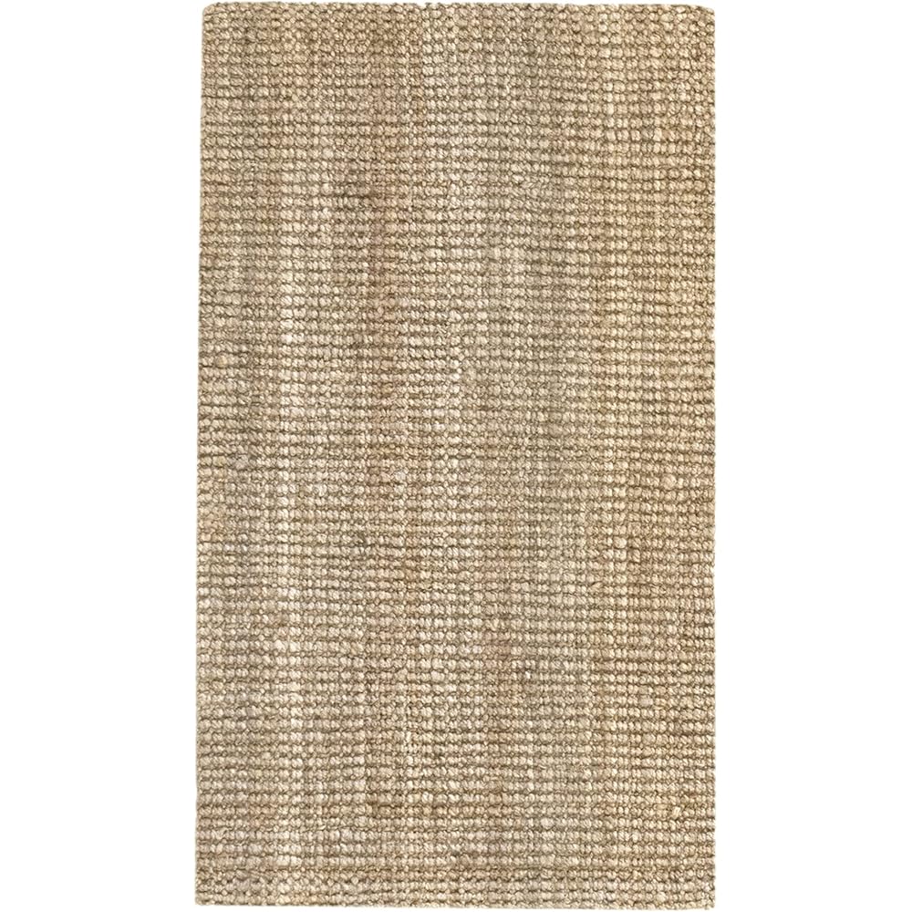 HAMID - Tapis Jute Kerala, Tapis 100% Fibre de Jute, Tissé à la Main, Tapis pour Salon, Salle à Manger, Chambre, Couloir, Couleur Naturelle (80x150cm) : Cuisine et Maison