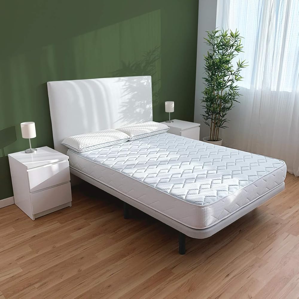 Dreaming Online - Matelas viscoélastique Sena réversible, Ferme et Confortable, fermeté Moyenne-élevée, Face Hiver, Blanc, 150x190 : Cuisine et Maison
