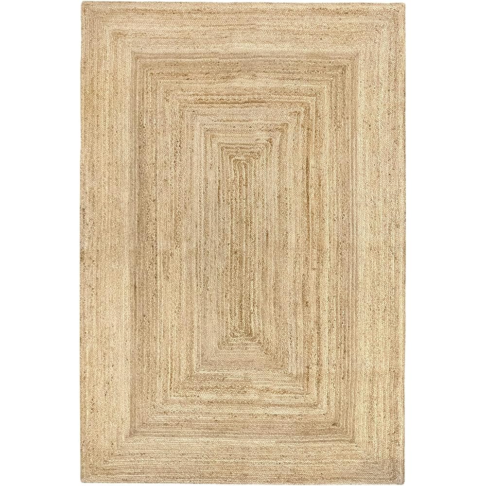 Hamid - Tapis Naturel, Alhambra Tapis Couleur Naturelle, Tressé à la Main, pour Salon, Salle à Manger, Chambre, Couloirs, Couleur Naturelle (200x300cm) : Cuisine et Maison