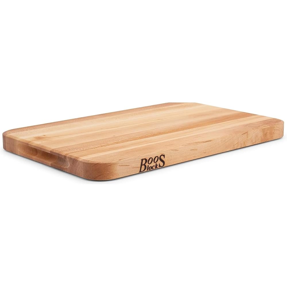 Boos Block Chop-N-Slice Planche Erable d'Amérique du Nord – Billot De Cuisine - Planche a Decouper Professionnelle - Planche Apero - Planche Bois Massif – 45,7 x 30,5 x 3,2 cm : Cuisine et Maison