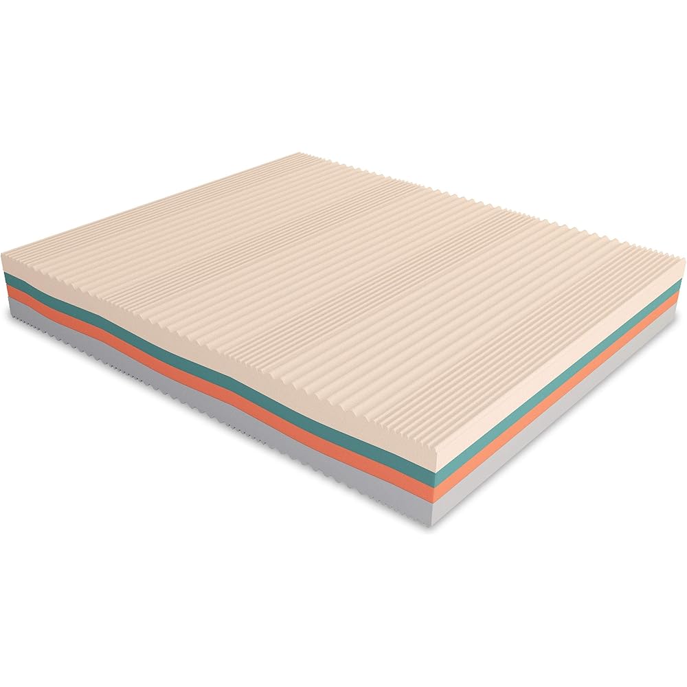 Baldiflex Matelas français Memory Foam 4 Couches Arc-en-Ciel Plus 140 x 190 cm – Aloe Vera Cus. Savon INCL. : Cuisine et Maison