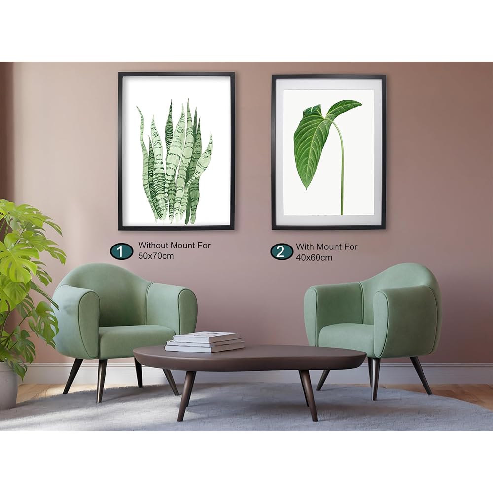 Lot de 3 cadres photo noirs de 50 x 70 cm avec passe-partout pour poster de 40 x 60 cm, 70 x 50 cm avec passe-partout sans acide pour photo de 40 x 60 cm (noir) : Cuisine et Maison