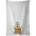 Caroline's Treasures Lot de 2 torchons de Cuisine Motif Sapin de Noël Blanc : Caroline's Treasures: Cuisine et Maison