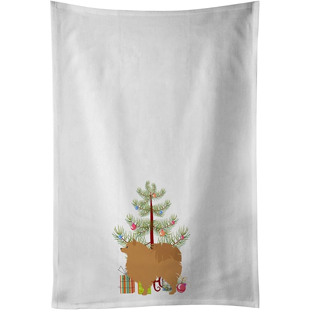 Caroline's Treasures Lot de 2 torchons de Cuisine Motif Sapin de Noël Blanc : Caroline's Treasures: Cuisine et Maison