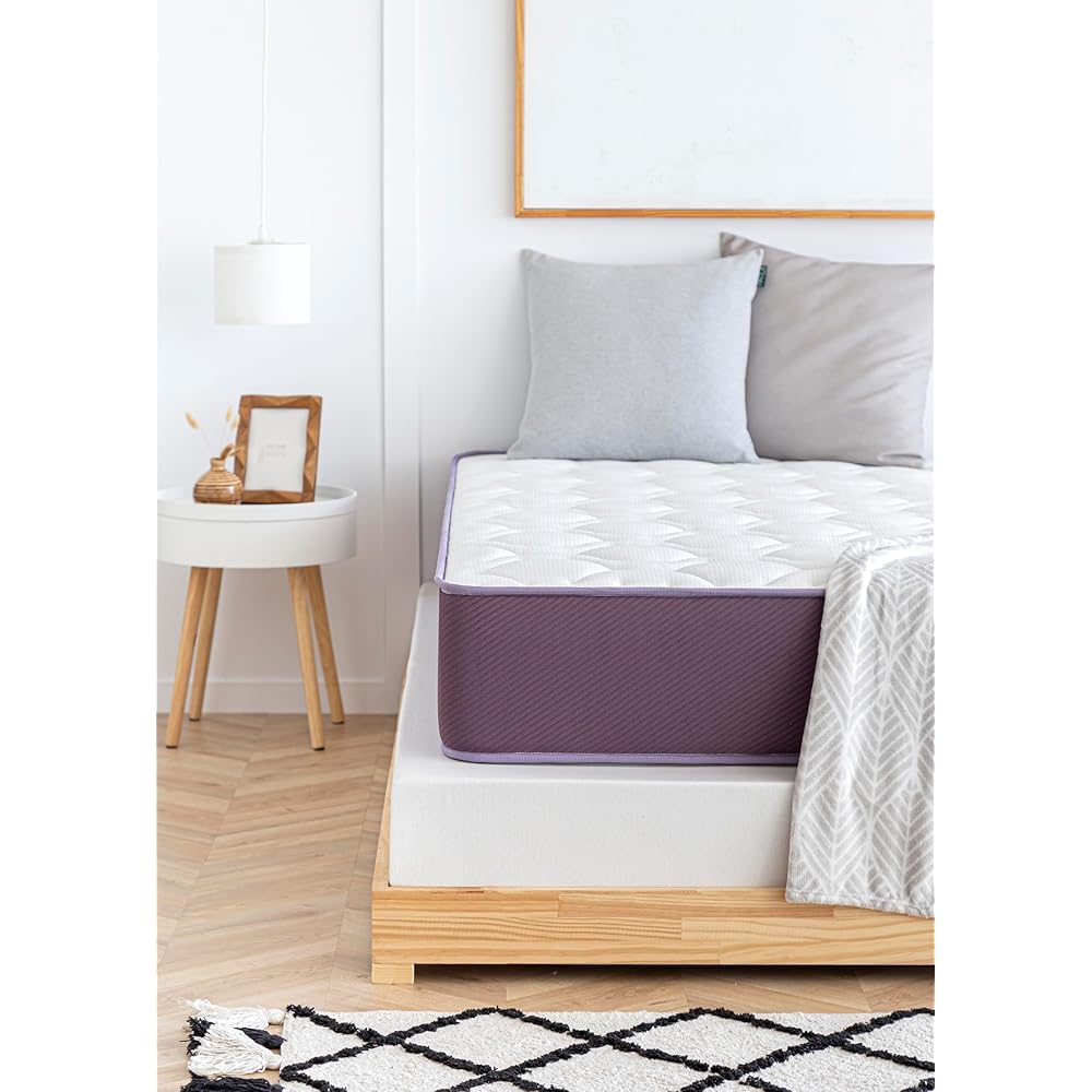 Todocama Airsoft Matelas, mémoire de Forme Gel Mousse de polyuréthane, Blanc, 140x190 cm : Cuisine et Maison