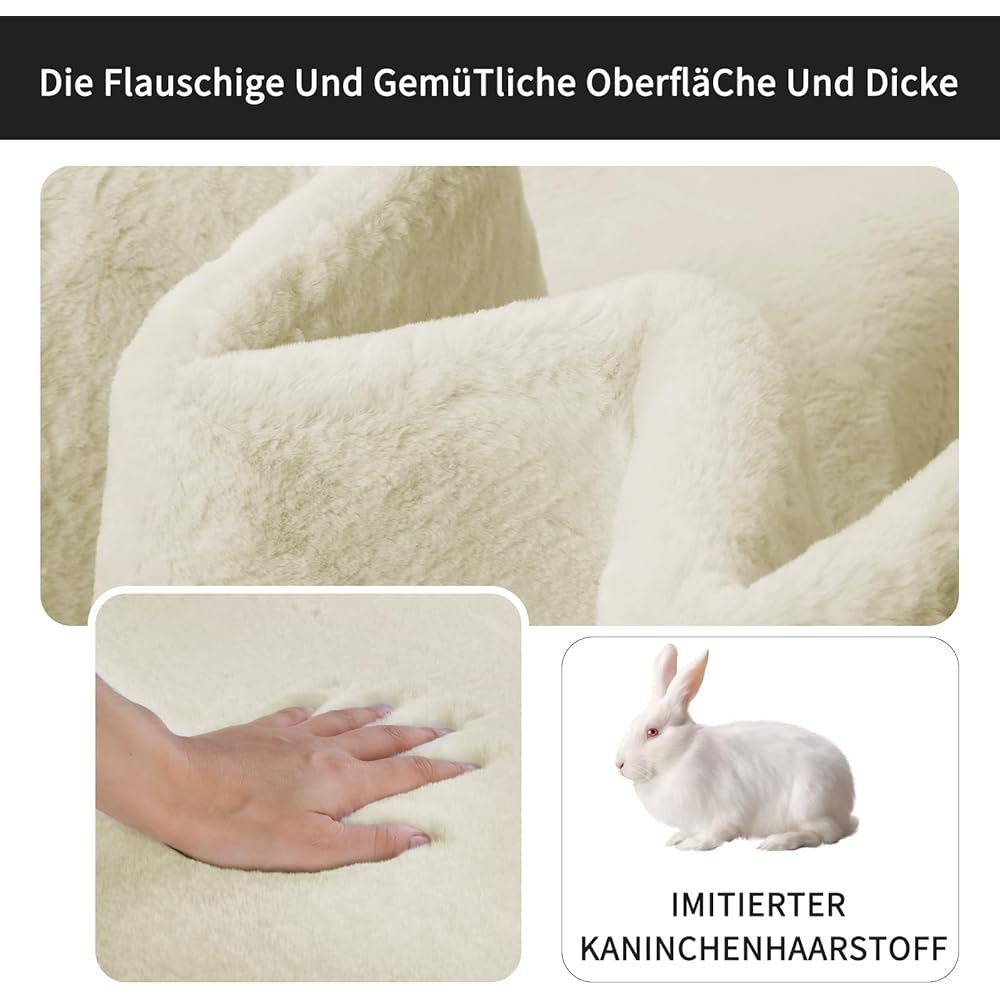 Sour Lemon Tapis doux de salon, lisse, en fourrure de lapin, à poils courts, antidérapant, moderne, antidérapant, pour chambre à coucher, décoration d'intérieur luxueuse, surface moelleuse, 160 x 230 : Cuisine et Maison