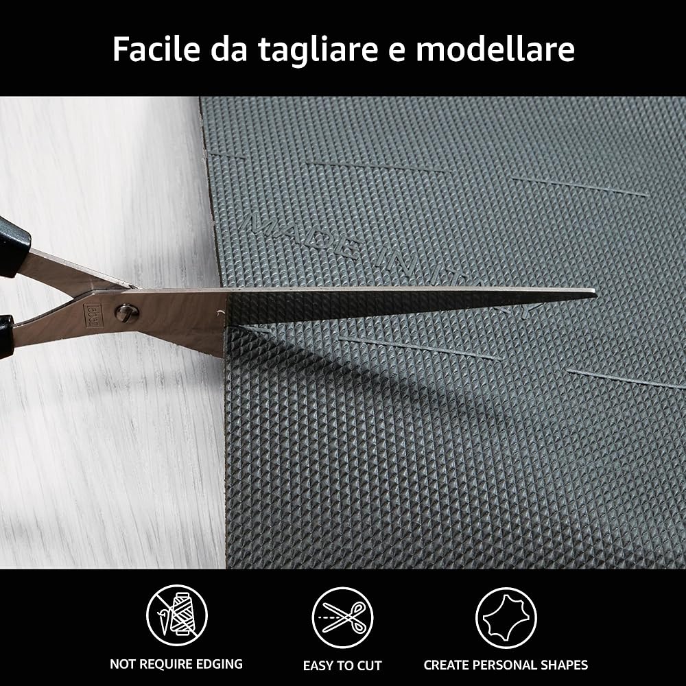 Comart, Nancy Tapis de Cuisine, Couloir et mobilier, antidérapant, en Chenille, Bord Anti-défilement, Doux, résistant, Lavable en Machine, fabriqué en Italie, Couleur Taupe 50 x 270 cm : Cuisine et Maison