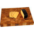 B4K® 37L x 27l cm Bloc à découper en chêne | Planche en bois de cerveau avec poignées et pieds en silicone | Planche en bois de cerveau antibactérienne | Planche à découper : Cuisine et Maison
