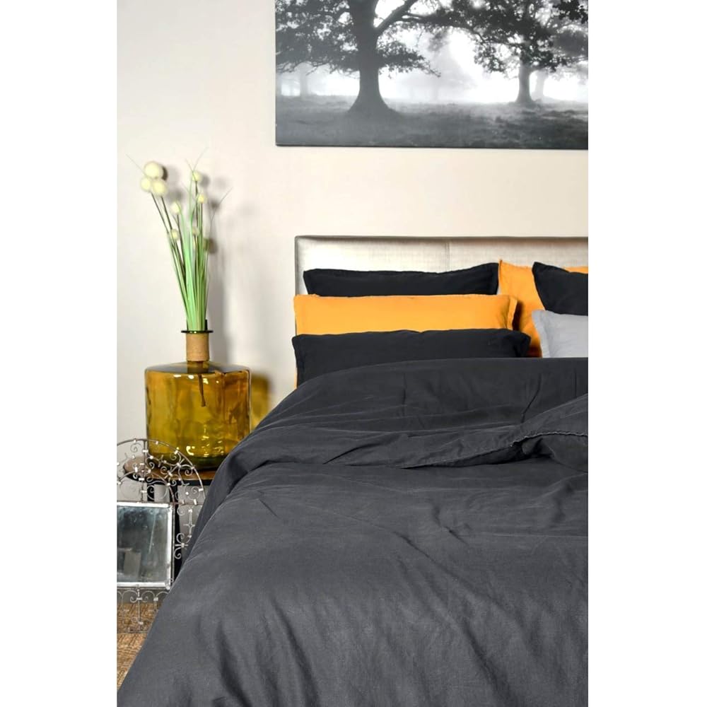 Sensei Maison - Housse de Couette en Coton lavé Biologique ORGANIKA - 240x220 cm - Blanc : Cuisine et Maison