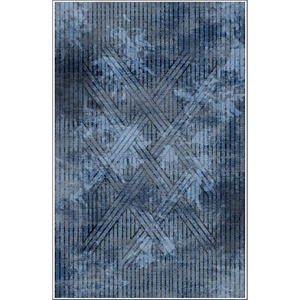 Mani Textile - Tapis FISUN Bleu Dimensions - 300x400 : Cuisine et Maison