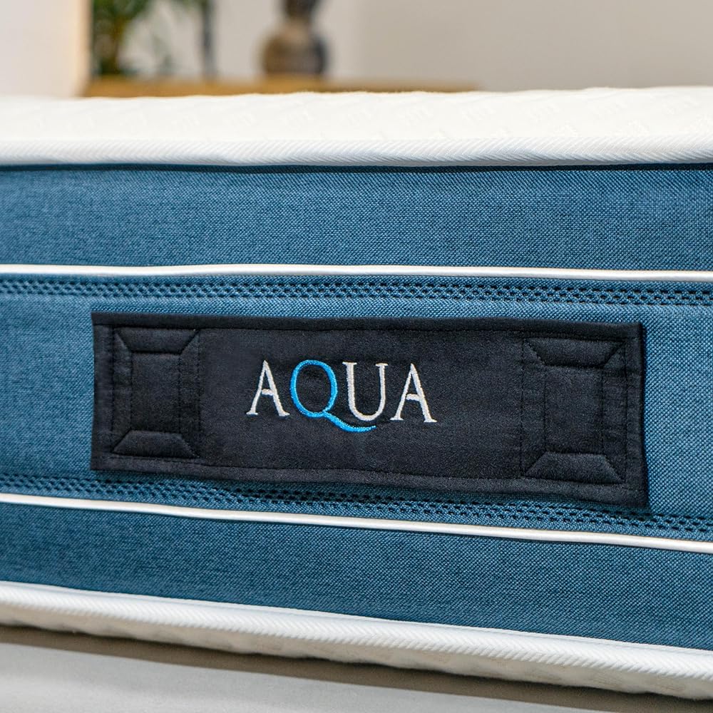WIN REST Matelas à mémoire de Forme Gel à Ressorts ensachés Aqua, Hauteur 30 cm, fermeté Moyenne, Noyau de 750 Ressorts, Tissu damassé 400 g, Fibre hypoallergénique Super Soft (140 x 190 cm) : Cuisine et Maison