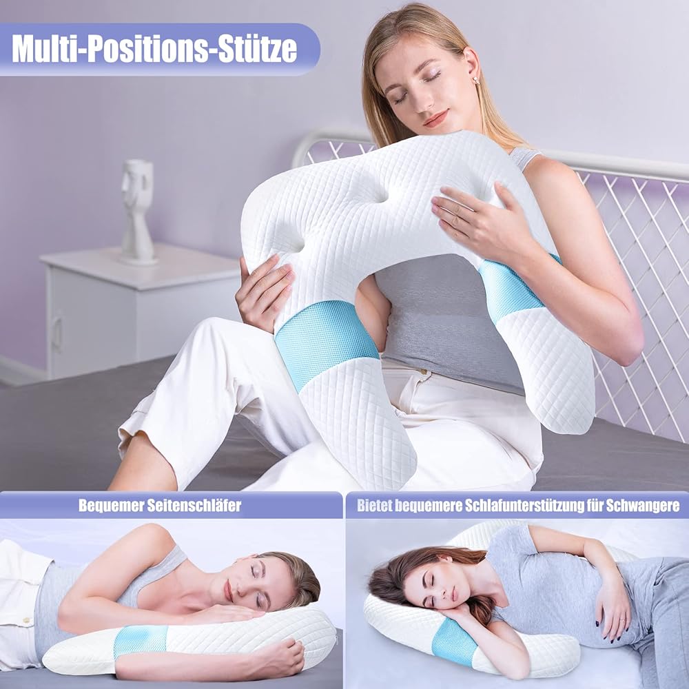 SAHEYER Oreiller pour dormeur latéral, Oreiller en Mousse à mémoire de Forme en Forme de U, Oreiller de Soutien Cervical Ergonomique et orthopédique pour améliorer la qualité du Sommeil : Cuisine et Maison