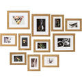 Muzilife Cadre Photo Mural Lot de 11 Cadres Photo Collages de Images Décoration pour Maison et Salon - 8 Pcs 13 x 18 cm, 3 Pcs 20 x 25 cm, MDF (Nature) : Cuisine et Maison