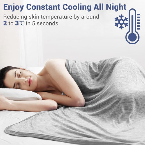 Avoalre Couverture Été 2 en 1 Couverture de Refroidissement par Arc-Chill 3.0 Fibre Froid Q-Max>0,5 Japonais Couverture Froide Anti-acariens et Doux pour Lit Canapé Voyage Enfant Bureau 200x220cm-Gris : Cuisine et Maison