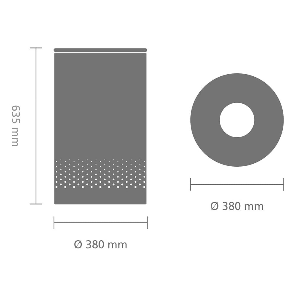 Brabantia - Corbeille à Linge - Couvercle en Liège - Portable Sac à Linge - Corbeille avec des Orifices de Ventilation - Pas de Rayures - Matériaux Durables Résistants à la Corrosion - Blanc - 60 L : Cuisine et Maison