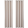 MRTREES Rideau Occultant Thermiques 140x270 cm Beige Rideau Thermique Isolant Anti Froid Chaleur pour Salon Chambre Rideau Séparation de Pièce pour Cuisine Rideau Dressing Lot de 2 à Oeillets : Cuisine et Maison