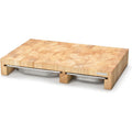 Continenta Planche à découper en Bois Multifonction avec 3 tiroirs, en Acier Inoxydable 50 x 32,5 x 8 cm, Marron : Cuisine et Maison