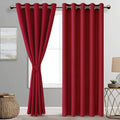 DWCN Rideaux Occultants Isolant Thermique Anti Froid, Rideaux à Oeillets pour Chambre Fille, Noël Rouge, 2 Pièces, 167x228 CM (Largeur x Hauteur), Rouge : Cuisine et Maison