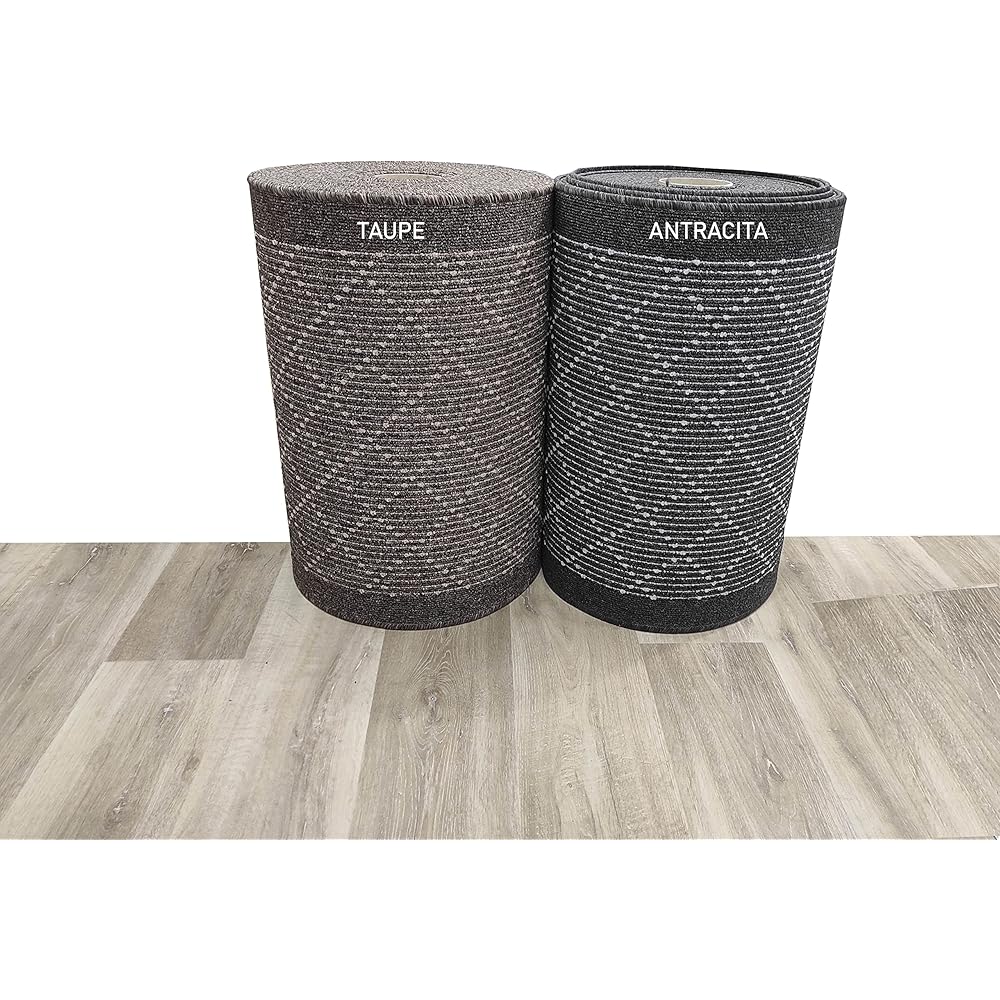 Tadi &amp; Imperio1979 Tapis Long pour Couloir, Cuisine, entrées antidérapantes, Coloris Taupe et Anthracite, Lavable en Machine et à la Main. : Cuisine et Maison