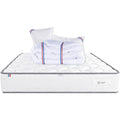 Luxury Literie Matelas 140x190 cm, Iris, 20 cm, mémoire de Forme, Ferme, Face été/Hiver + 2 oreillers + Couette : Cuisine et Maison