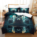 XAHEDOSGE Imprimé 3D Le Loup Ensemble De Literie avec Microfibre Super Douce Et Respirante Set De Housse De Couette 3 Pièces avec Taies d'oreiller Super King（260x220cm） : Cuisine et Maison