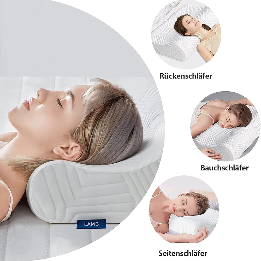 Lot de 2 oreillers en Mousse à mémoire de Forme réglable en Hauteur - Ergonomique - Coussin de Soutien de la Nuque - Amovible et Lavable - Convient pour Le Dos et Le côté : Cuisine et Maison
