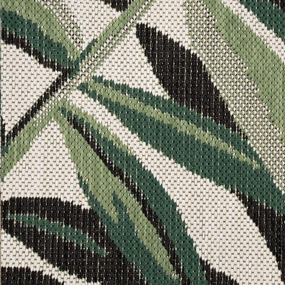 Paco Home Tapis Exterieur Terrasse Salon Cuisine Motif Palmiers Jungle Motif Fleuri Motif Boho Vert, Dimension:280x380 cm, Couleur:Vert 10 : Cuisine et Maison