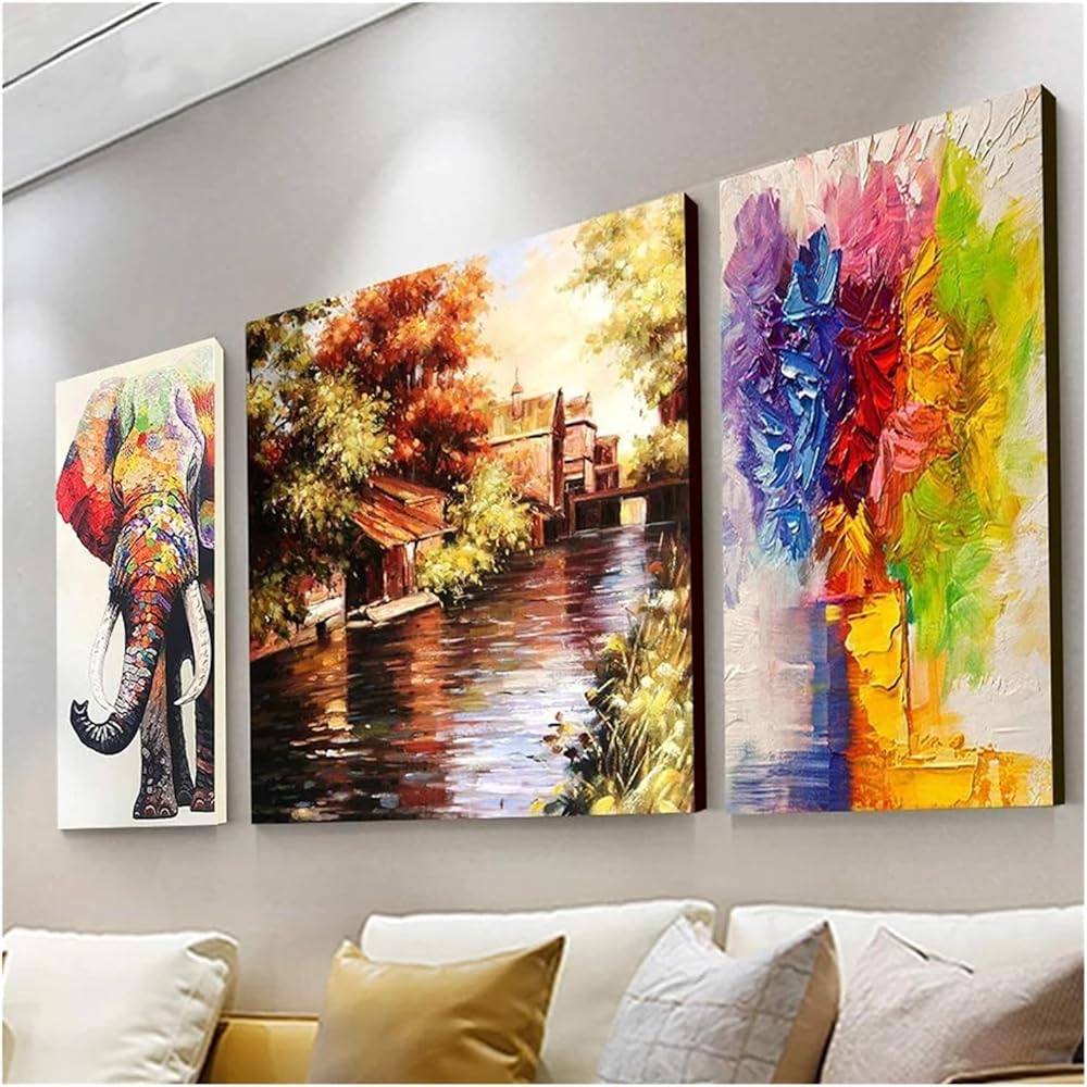 LMDO Cadre sur toile en bois à faire soi-même, accessoires pour impression murale, décoration d'intérieur (largeur 140 cm x 2), hauteur 70 cm : Cuisine et Maison