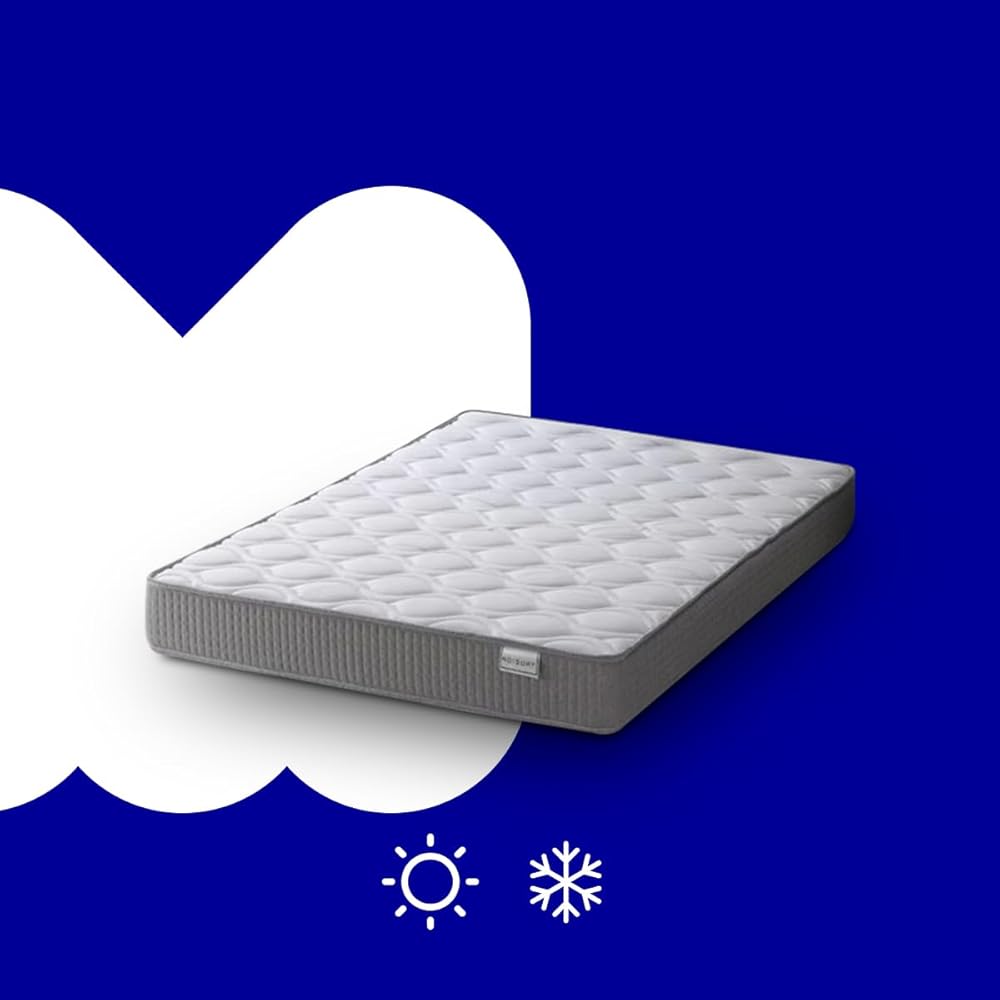 Moisury Matelas mémoire de Forme Hybrid - Fermeté Moyenne - Hauteur: 20 cm - 5 Couches de Mousse Premium - 140 x 190 cm - Traitement Aloe Vera : Cuisine et Maison