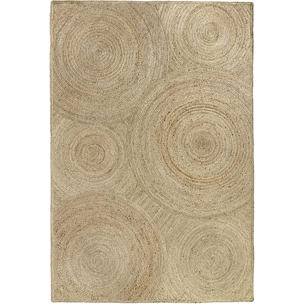 HAMID - Tapis de Jute Baena, 100% Fibre de Jute Naturelle, Moquette Douce et Résistance, Tissé à la Main - Salon, Chambre, (230x160cm) : Cuisine et Maison