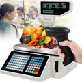 Balances d'impression d'étiquettes, balances numériques à Codes-Barres, Double Affichage Avant arrière, 63 Touches de Raccourci for Le Pesage de supermarché/Magasin de détail/entrepôt : Cuisine et Maison