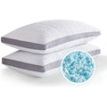 Meoflaw Lot de 2 oreillers rafraîchissants en Mousse à mémoire de Forme déchiquetée pour Dormir, oreillers réglables pour Dormir sur Le Dos et sur Le côté, 2 oreillers réglables avec Housse Lavable : Cuisine et Maison