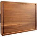 Grande planche à découper réversible en bois pour cuisine, 43,2 x 30,5 x 2,5 cm, grande planche à découper en bois avec rainures pour jus et poignées latérales, idéale pour la viande, le fromage, les : Cuisine et Maison