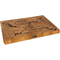 B4K® Bloc à découper en chêne - 45 x 30 x 4 cm - Design Lichtenberg Blitze - Planche en bois de cerveau de qualité supérieure avec poignées - Planche à découper fabriquée à la main - Antibactérienne : Cuisine et Maison
