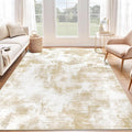 SHACOS Tapis Salon Poil Ras Moderne 160x230cm Motif Abstrait Tapis Descente de Llit Chambre Adulte Beige Antidérapant Tapis de Sol Doux pour Chambre à Coucher, Salle a Manger : Cuisine et Maison