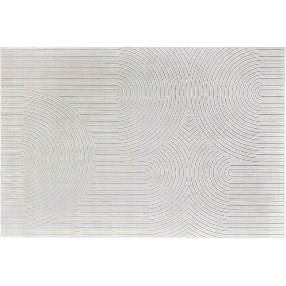 douceur d'intérieur, Tapis Rectangle (140 x 200 Cm) Geode Naturel, Viscose Relief : Cuisine et Maison